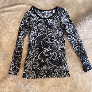 BKE lace long sleeve shirt